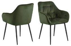 chaise velours BROOKE vert