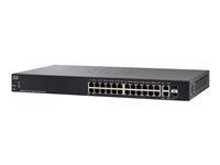 Cisco Sg250-26P-K9-EU commutateur réseau Géré L2 Gigabit Ethernet 10/100/1000, Noir Connex