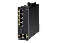 Cisco Ie 1000-4P2S-LM Géré Gigabit Ethernet 10/100/1000, Noir Connexion Ethernet, supportant l'alimentation via ce port PoE