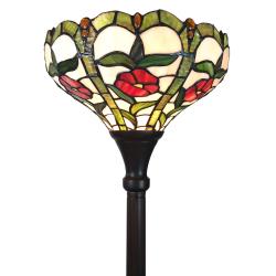 Clayre & Eef lampadaire 6025 avec abat-jour en verre Tiffany