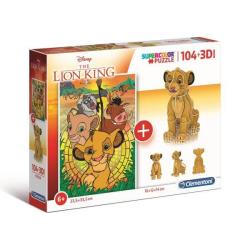 Clementoni - Coffret puzzle 104 pièces Le Roi Lion + Simba