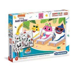 Clementoni - Puzzle 60 pièces - SuperColor - Baby Shark