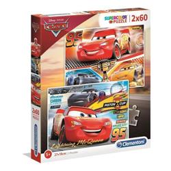 Clementoni - Puzzles 2x60 pièces - SuperColor - Cars 3