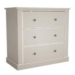 Commode 3 tiroirs CLEMENCE gris