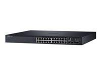 Dell N1524P Géré L3 Gigabit Ethernet 10/100/1000, Noir 1U Connexion Ethernet, supportant l'alimentation via ce port PoE