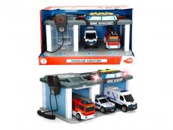 Dickie toys - Garage avec véhicules de secours