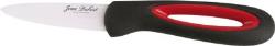 JEAN DUBOST Couteau céramique office Stratos - 8 cm - Manche noir et rouge