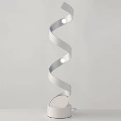 Eco-Light lampe à poser LED Helix, 66cm, blanche-argentée