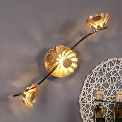 Eco-Light plafonnier LED Bloom à 3 lampes doré