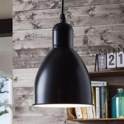 Eglo Lampe suspendue noire priddy d15,5 cm - noir