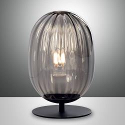 Fabas Luce lampe à poser Infinity avec abat-jour verre arqué