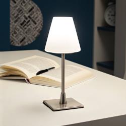 Fabas Luce lampe à poser LED Lucy variateur tactile, chromée