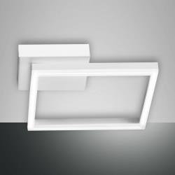 Fabas Luce plafonnier LED Bard, 27x27cm, blanc