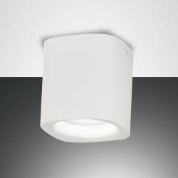 Fabas Luce plafonnier Smooth à 1 lampe, blanc, IP44