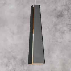 FARO BARCELONA Suspension LED en aluminium Pluma, noir/doré