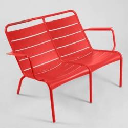 Fauteuil bas double FERMOB Luxembourg - COQUELICOT