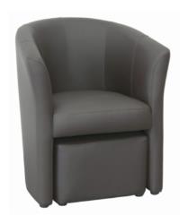 Fauteuil cabriolet taupe CLAYTON PU taupe