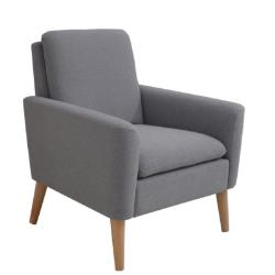 Fauteuil CHILLY tissu gris clair