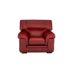 Fauteuil cuir buffle Valentina - rouge