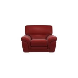 Fauteuil cuir Vittoria - rouge