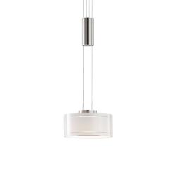 Fischer & Honsel Suspension LED Lavine, à 1 lampe nickel/blanche