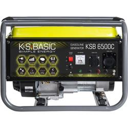Groupe électrogène à essence KSB 6500C, puissance maximale 5500W, démarrage manuel, puissance moteur de 13 CV, régulateur de tension automatique