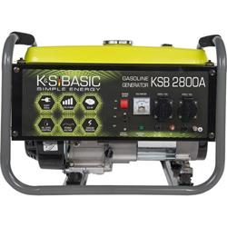 Groupe électrogène à essence KSB2800A, puissance maximale 2800W, démarrage manuel, régulateur de tension automatique (AVR), voltmètre, 2x16A (230V),