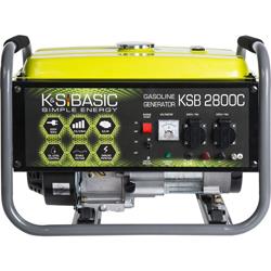 Groupe électrogène à essence KSB2800C puissance maximale 2800W, démarrage manuel, puissance moteur 6,5 CV, rég