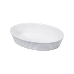 KUCHENPROFI Plat à four ovale en Porcelaine - 30 cm - Blanc