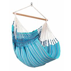 Habana Azure - Chaise-hamac Comfort en coton bio - Bleu / turquoise - La Siesta 727