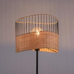 Leuchten Direkt lampadaire Reed en bois et métal