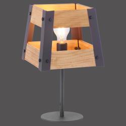 Leuchten Direkt lampe à poser Crate en bois et métal
