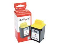 Lexmark Cartridge No. 20 - couleur (cyan, magenta, jaune) - originale - cartouche d