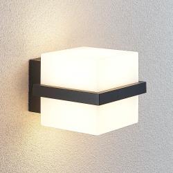 Lindby applique d'extérieur LED Auron, en forme de cube
