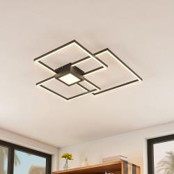 Lindby Duetto plafonnier LED anthracite 38W