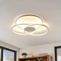 Lindby Riley plafonnier LED, dimmable, blanc