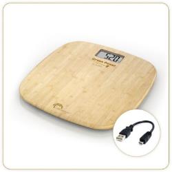LITTLE BALANCE - Pèse-personne bambou USB soft 180 kg / 100 g