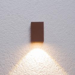 Lucande applique d'extérieur LED Tavi rouille haut 9,5 cm