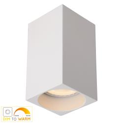 Lucide plafonnier LED Delto dim to warm, angulaire, blanc