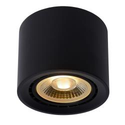 Lucide plafonnier LED Fedler dim to warm, noir