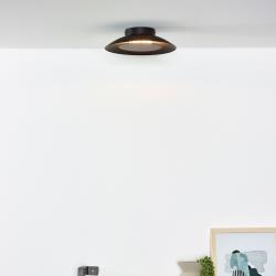 Lucide plafonnier LED Foskal en noir, 21,5cm