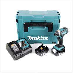 Makita DTD 152 RTJ 18V Li-Ion Visseuse à chocs sans fil avec boîtier Makpac + 2x Batteries BL 1850 5,0 Ah Li-I