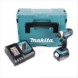 Makita DTD152RT1J 18V Li-Ion Visseuse à chocs sans fil avec boîtier Makpac + 1x Batterie BL 1850 5,0 Ah Li-Ion