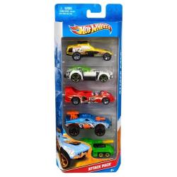 Mattel - Pack 5 voitures Hot Wheels