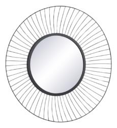 Miroir rond D70 cm KASTELI Noir