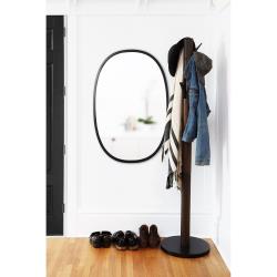 Miroir Umbra Miroir mural ovale en caoutchouc noir 91.4x6cm hub