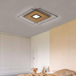 Paul Neuhaus Q-AMIRA Q-SMART-HOME plafonnier LED, décor bois