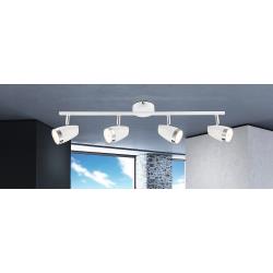 Plafonnier LED 16 watts lampe spots mobiles blanc éclairage luminaire Globo 56109-4
