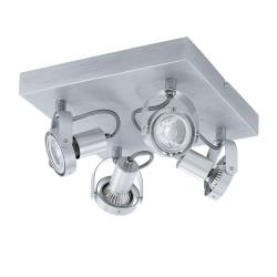 Plafonnier LED ALU spots éclairage de salon orientable lampe spot angulaire EGLO 94645