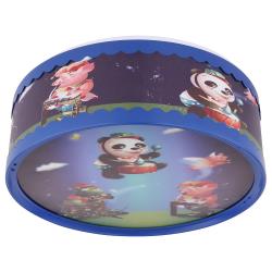 Plafonnier pour enfants bleu motif lampe motif animalier éclairage de salle de jeux Globo 15736D